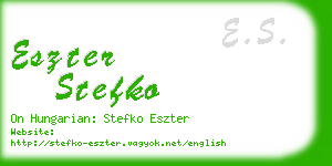 eszter stefko business card